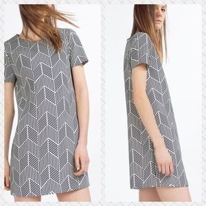 Zara Printed Straight Cut Dress